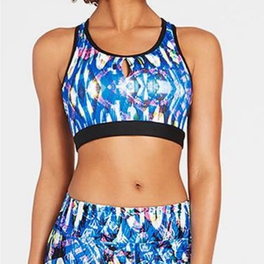Fabletics Sylvia Sports Bra Reef Blue Womens Small